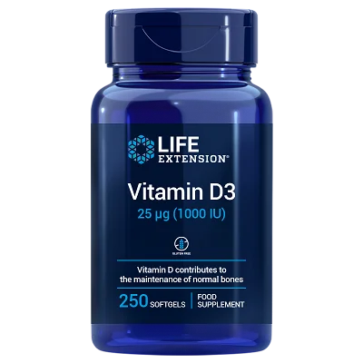 Vitamina D3 (3000 IU) 250 cápsulas
